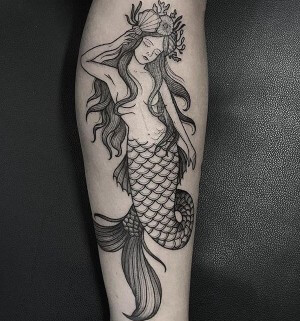 tatuajes bonitos de sirena